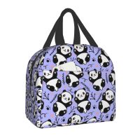 ۩☍✿ Cartoon Panda Bear Insulated Lunch Bag for Camping Travel Waterproof Cooler Thermal Lunch Box Women Children School Work
