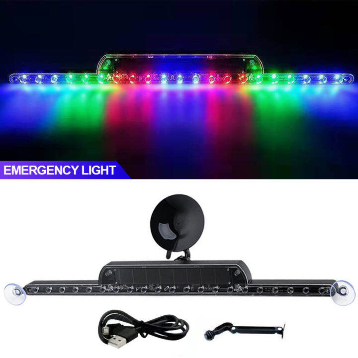 BETOP 40cm Car Strobe Warning Light LED Solar RGB Anti Collision Lights ...