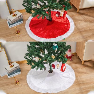[COD] tree plush red and white home decoration manufacturers hot