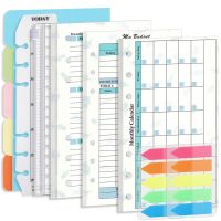 A6 Loose Leaf Notebook Refill Spiral Binder Inner Page Budget Page Weekly Monthly Inside Paper Stationery Note Books Pads