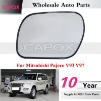 CAPQX V97 V93สำหรับมิตซูบิชิปาเจโร่กระจกมองหลังนอกเลนส์ถอยหลังเลนส์กระจกมองหลังด้านข้างพร้อมที่อุ่น