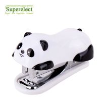 Hot Selling Mini Stapler Panda cartoon school supplies office stationery paper Clip Binding Binder Stapler Staplers Punches
