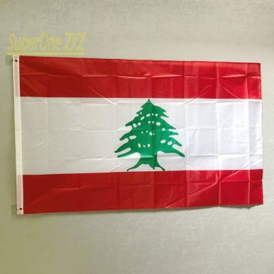 ZXZ free shipping 3x5FT 90x150cm green tree LB LBN Republic of Lebanon Lubnan flag Indoor Outdoor Hanging flag  Power Points  Switches Savers