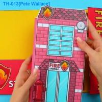 ☌❇ Fire theme doll house crafted DIY material interesting toys role-playing game board game quiet book