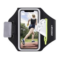 ☏❇❉ HAISSKY Zipper Running Sport Armbands For AirPods Pro 3 iPhone 14 Pro Max 14 Plus 13 12 11 On Hand GYM Arm Band Bag For Xiaomi