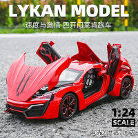 1:24 Lykan Hypersport จำลอง D Iecast โลหะอัลลอยรุ่นรถด้วยสเปรย์แสงเสียงดึงกลับคอลเลกชันเด็กของเล่นของขวัญ A499