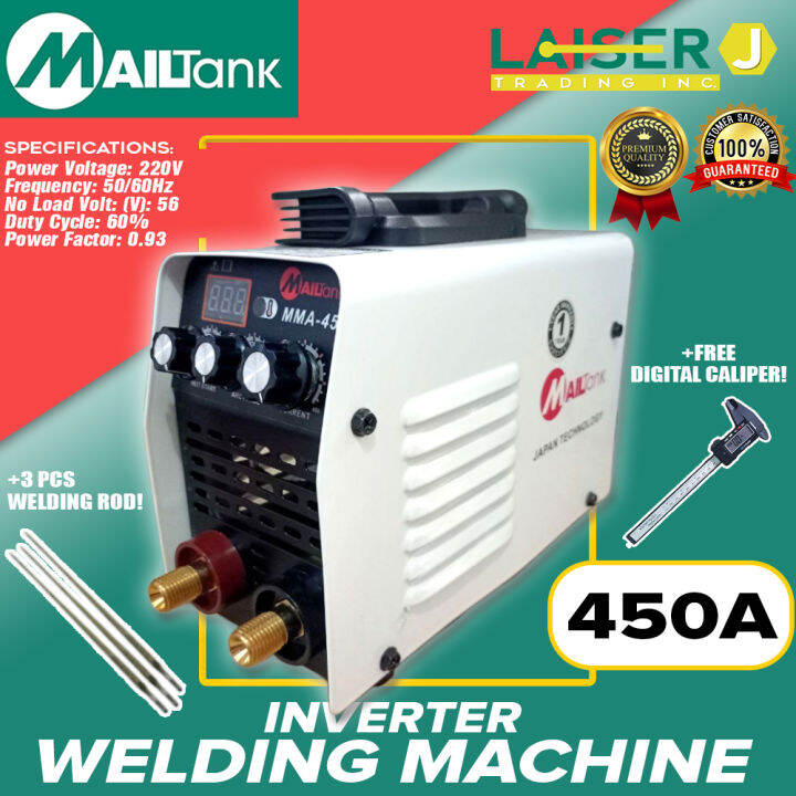 MailTank 450A Inverter Welding Machine New Japan Technology +Digital Caliper and 3PCS Welding