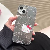 เคสโทรศัพท์มือถือลายการ์ตูน Hello Kitty สำหรับ iPhone 14 Pro Max 13 Pro Max ฝาหลังซิลิโคนแบบนิ่มสำหรับ iPhone 12 Pro Max 11ด้านหลัง