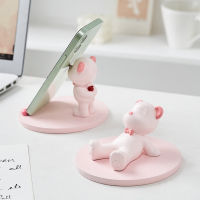 Kawaii Home Accessories Bear Sculpture Mobile Phone Stand Room Cute Bear Desk Accessories Creative Mobile Phone Accessories