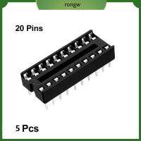 RONGW 5pcs สีดำสีดำ ซ็อกเก็ตวงจร 20พิน ตัวแปลงซ็อกเก็ต การบัดกรีบัดกรี ชิป IC IC ซ็อกเก็ต IC