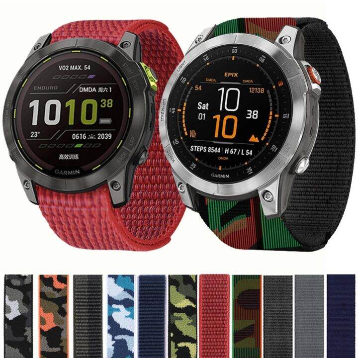 lipika-26-22mm-hook-loop-nylon-strap-for-garmin-enduro-2-epix-gen-2-marq-watchband-descent-mk1-mk2-mk2i-g1-solar-elastic-bracelet-band