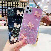 เคสโทรศัพท์ซิลิโคนนิ่มรูปผีเสื้อมีกากเพชรสำหรับ OPPO Reno 2 2Z Reno 5 Reno6 3Reno Pro Reno2z 7 5 5กรัม Realme XR ฝาหลัง C12