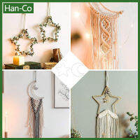 Han-Co ห่วงเหล็กทำมือ,5-30ซม. ห่วงโลหะตกแต่งบ้านหัวใจสำหรับปีใหม่ด้วยตาข่ายจับฝันอุปกรณ์เสริมพวงหรีดคริสต์มาสที่ห้อยตกแต่งแขวน