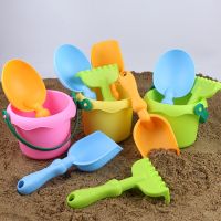 ป่าร้อน LIN431 - ◑♀☞ Children 4pcs Silicone Beach Shovel Outdoor Games Tools for Kids Seaside Digging Gifts