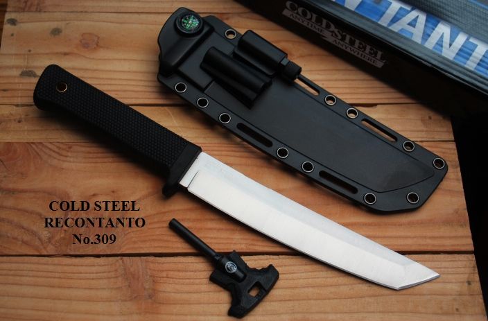 มีดพก-suvival-cold-steel-recon-tanto-no-309-มีดพกซามูไรหัวตัด-พร้อมปลอก-kydex-แข็งพร้อมอุปกรณ์เอาตัวรอด-oem-aaa