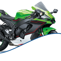 กระจกรถจักรยานยนต์กระจกรถยนต์กันลม Deflector สำหรับ ZX10R นินจา-10R 2021 2022 (สีเทาใส)