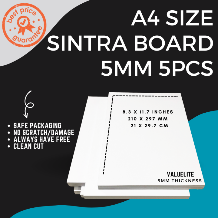 A4 Size Sintra Board 5mm 5pcs Lazada PH