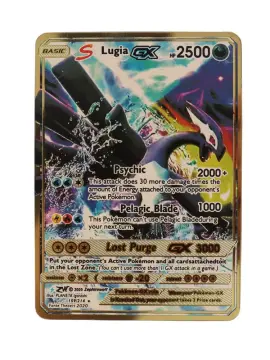 Giratina V Pokemon Metal Cards DIY 10000 Point Arceus Vmax Lugia Charizard  Rayquaza English Golden Game