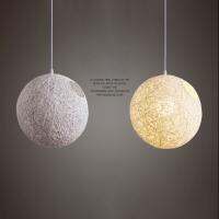 Rattan and Ball Chandelier Individual Creativity Spherical Rattan Nest Lampshade 20cm