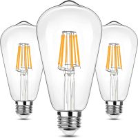 1PCS LED Edison Bulb 2700K Warm White 6W, ST64 Vintage 60W Equivalent, Lonmbard E26 for Chandelier Restaurant String