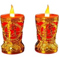 Electronic simulation candle lights candles lucky home for the Buddha and red candle smoke-free energy-saving new electronic candle light