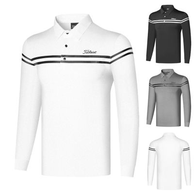 Golf clothing mens long-sleeved jersey outdoor sports casual breathable quick-drying top Polo shirt Honma G4 FootJoy PING1 SOUTHCAPE PEARLY GATES  J.LINDEBERG ANEW℗◕