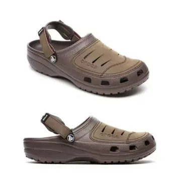 White hot sale leather crocs