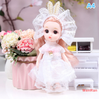 WenRan ชุดตุ๊กตาเจ้าหญิงโลลิต้าข้อต่อ16cm, ใหม่ล่าสุดชุดแต่งหน้าการ์ตูนของเล่น BJD ของขวัญสำหรับเด็กผู้หญิงเปลี่ยนได้