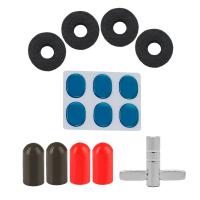 [ammoon]Drum Set Accessories Kit with 4PCS Cymbal Stand Felt Washeres + 4PCS Drumstick Rubber Tips + 6PCS Drum Damper Gel Pads Muffler Mute + 1pc Drum Wrench