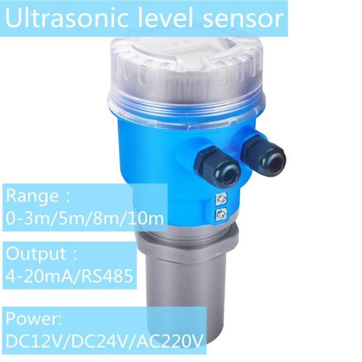 5M Range RS485 Non Contact Ultrasonic Water Tank Level Sensor Meter 4 ...