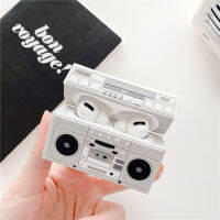 3D Cute Vintage Tape Recorder Player for 1 2 3 Pro Charging Soft Silicon Cover Wireless Earphone Case