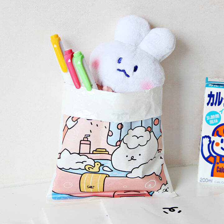 muya-bear-paper-storage-bag-cute-animal-paper-storage-bag-cartoon-graffiti-gift-wrapping-for-stationery-stickers