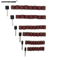 156pc 80 Grit Drum Sanding Sandpaper Kit Nails Machine Bits Grinder 1/2 3/8 1/4 for Dremel 4000 3000 Abrasive Tools Accessories