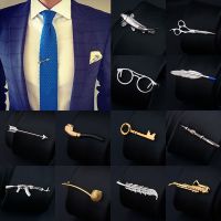 Fashion Tie Clips Mens Metal Necktie Bar Crystal Formal Shirt Wedding Ceremony Gold Tie Clip Mens Party Gifts Ties