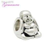 Free shipping Chinese Laughing Lehan Buddha Statue Religious Belief DIY Beads European and Fashion Jewelry Fit Pandora Bracelet