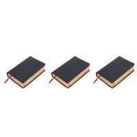 3X Thick Paper Notebook Notepad PU+Paper Bible Diary Book Journals Agenda Planner School Office Supplies Black+Gold