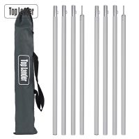 Adjustable 2m Tarp Tent Aluminum Alloy Pole Thicken Rack Stick Rod Outdoor Camping Lightweight Canopy Awning Support Poles