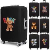 Luggage Protective Cover for 18 To 28 Inch Fashion Cute Bear Print Trolley Suitcase Elastic Dust Bags Case Travel Accessories