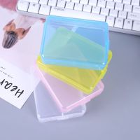 Multifunctional Portable Clamshell Square Clear Plastic Storage Box High Quality Transparent Sundries Storage Basket Cosmetics Jewelry Office Stationery Assortment Organizer Container Student Simple Desktop Sorting Pencil Case Label Org