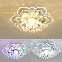 Nordic Crystal Petals LED Ceiling Chandelier For Aisle Hallway Corridor Stairway Villa Gallery Coffee Bar Indoor Lights lighting