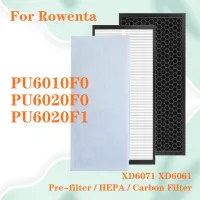 True HEPA และตัวกรองคาร์บอนอะไหล่ XD6061 XD6071สำหรับ Rowenta Intense Air XL PU6010F0 PU6020F0เครื่องกรองอากาศ PU6020F1