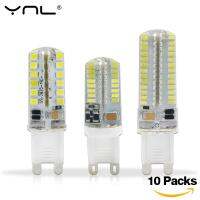 โคมไฟหลอดไฟ Led ทรงข้าวโพด G9 10ชิ้นสำหรับ AC220V 3014 7W 9W 10W 12W SMD 2835เทียนซิลิโคนเปลี่ยนเทียนฮาโลเจนไฟตกแต่งรถ