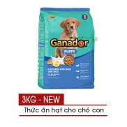 HCMThức ăn hạt cho Chó Con Ganador Puppy vị Trứng và Sữa Egg & Milk 3KG -
