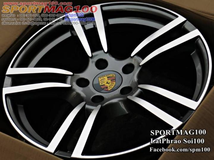 แม็กซ์ใหม่ Porsche 5398 สีเทาหน้าเงา ล้อหน้า 9 ล้ดหลัง 11 ขนาด 20นื้ว 5รู130 offset48/55