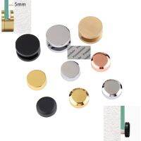 4Pcs Brass Against Wall Standoff Mirror Glass Acrylic Bracket Clip Round Bevel Edge Rose Gold Matte Black Shiny Chrome