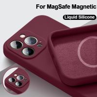 For Magsafe Magnetic Liquid Silicone Case For iPhone 14 11 12 13 Pro Max Mini XS XR X 8 Plus SE Wireless Charging Phone Cases