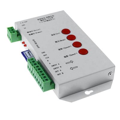 RGB LED Controller T1000S SD Card 2048Pixels Controller for WS2801 WS2811 WS2812B SK6812 LPD6803 DC5-24V