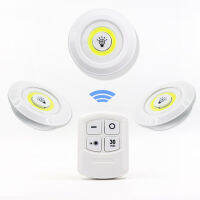 3Pcs Sensing Pat Light Remote House Light COB Remote Sensing Pat Light Warm Whitewhite