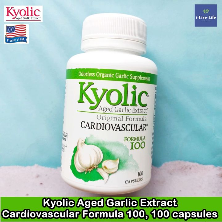 ไคโอลิค-กระเทียมบ่มสกัดไร้กลิน-ออร์แกนิค-สูตรดั้งเดิม-formula-100-100-or-200-capsules-cardiovascular-kyolic