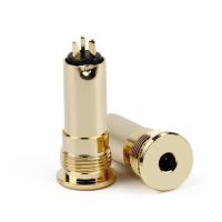 Jack 3.5mm Female Earphone Plug 4 Pole 3 Contact Gold Plated Copper Audio Metal Splice Adapter Hifi Headphone Wire Connector 3.5